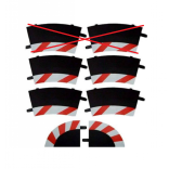 CONJUNTO 4 CHICANES INTERNAS CURVA 2/30 GRAUS PARA AUTORAMA CARRERA DIGITAL 1/24 E 1/32 E EVOLUTION 20020591 AV